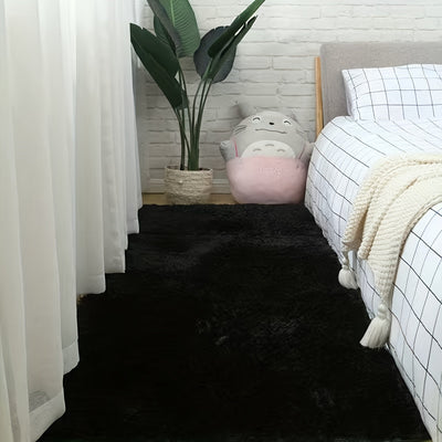 Alfombra de Área de Piel Sintética de Lujo - Gruesa, Suave y Antideslizante para Decoración de Dormitorio y Sala de Estar | Alfombra de Poliéster Lavable a Máquina Perfecta para la Temporada de Vacaciones de Invierno