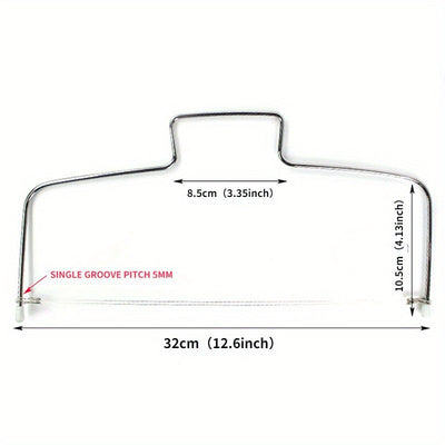 Cortador de pastel de acero inoxidable versátil para lograr rebanadas uniformes - Perfecto para decoración de pasteles en casa y repostería - Disponible en opciones de línea única o doble