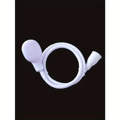 1pc Ducha de Mano con Manguera Flexible - Rociador Ovalado de Plástico para Montaje en Suelo, Kit de Boquilla Fácil Instalación para Lavado de Cabello y Baño de Mascotas