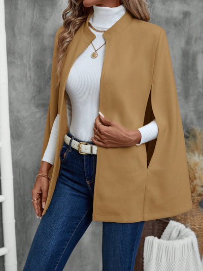 Emery rose ropa de otono para mujer, abrigo de lana con estilo de capa elegante para mujer, ropa de oficina para mujer