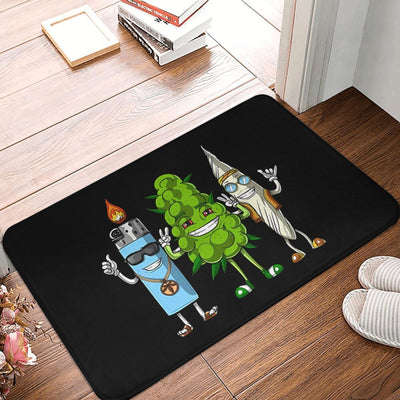 Alfombra Antideslizante de Cultura 1 pieza con Diseño de Brote, Articulación y Encendedor de Dibujos Animados - Alfombrilla Lavable a Máquina de Poliéster para Baño, Dormitorio, Entrada - Tapete Ligero para Decoración del Hogar, Accesorio Acogedor para l