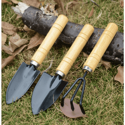 Juego de Herramientas de Jardinería Portátiles de 3 Piezas, Mini Herramientas para Jardín
