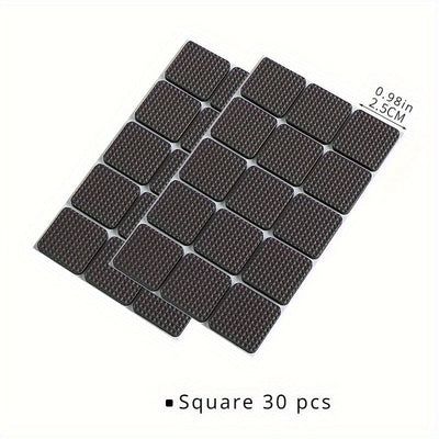Juego de 30 Almohadillas Antideslizantes para Muebles - Fácil de Pegar, Reducción de Arañazos y Ruido, Perfecto para Uso Interior/Exterior en Oficinas, Dormitorios y Espacios de Estar