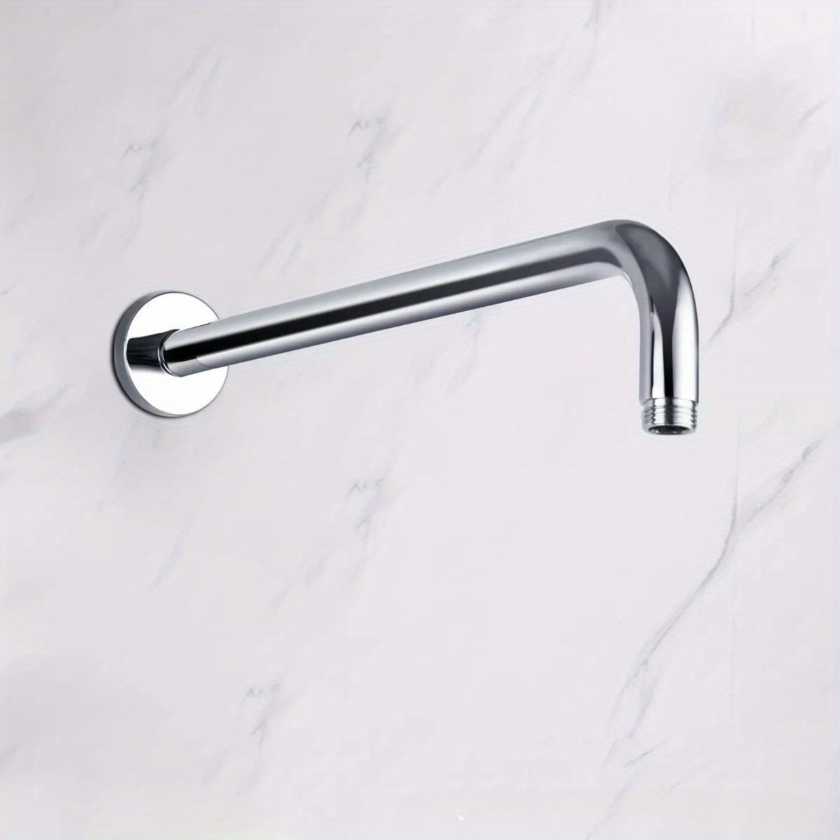 Brazo de ducha de acero inoxidable - Barra de rociado superior empotrada de 33.02 cm con tubería de agua montada en la pared, accesorio para baño