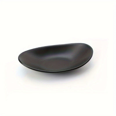 Bandejita Elegante Ovalada Negra para Joyas y Llaves - Organizador Versátil para Anillos, Llaves y Objetos Decorativos, Perfecto para Pascua, San Valentín, Acción de Gracias, 1pc