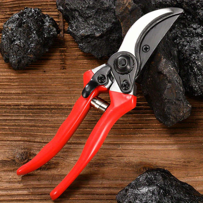 Tijeras de podar profesionales de derivación de 21,59 cm - Hoja de acero al carbono, podadoras manuales de alta resistencia, tijeras de jardín, herramienta de tijera de jardinería, tijeras para plantas y setos, operación manual moderna, no se necesita el