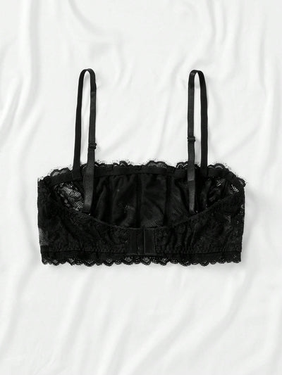 Opulent queen sujetador balconette con encaje y varilla para mujer, talla 1/2 taza