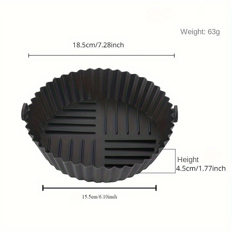 Revestimientos de Silicona para Freidoras de Aire - Reutilizables, No Inflamables, Insertos de Silicona Multiusos para Freidoras de Aire, Hornos y Microondas - Accesorio de Cocina para Hornear y Cocinar, Limpieza Fácil y Práctica
