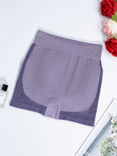 1 pieza shorts de yoga de cintura alta sin costuras amarillos, shorts comodos y transpirables con control de abdomen y levantamiento