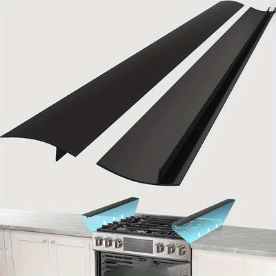 2-Unidad HeatGuard Cubierta de Silicón para Brecha de Estufa de Gas, 21-Pulgadas, No Eléctrica, Fácil Limpieza, Protector de Mostrador de Cocina Resistente al Calor, No Necesita Batería