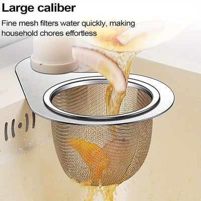 1pc Colador de Fregadero de Cocina en Forma de Cisne de Acero Inoxidable - Cesta de Drenaje de Malla Fina con Diseño Colgante para una Eficiente Separación de Residuos Alimentarios, Ayuda para las Tareas Domésticas | Diseño en Forma de Cisne | Colador de