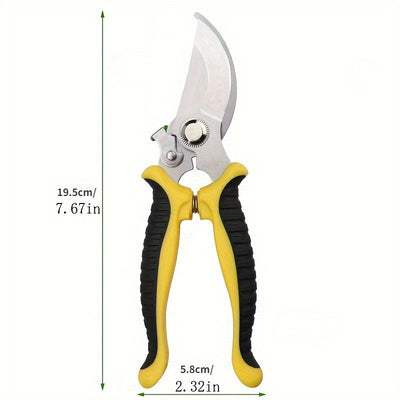 1pc Cortadora de jardín de acero inoxidable de estilo clásico - Manual, herramienta de recorte de alta precisión para el mantenimiento del jardín - Hoja resistente a la corrosión, mango ergonómico antideslizante