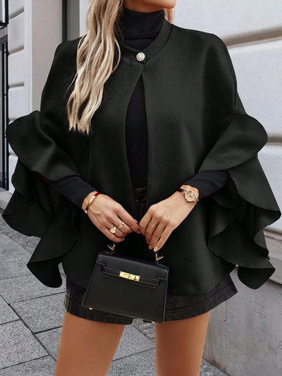 Clasi sueter de lana minimalista de unicolor con botones al frente y manga larga para mujer, uso casual diario