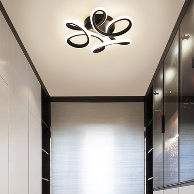 1 pieza de Luz de Techo LED Blanca/Negra MODERNA TENGFY - Diseño Elegante para Sala de Estar, Dormitorio, Cocina, Oficina y Más - 110V/220V, Construcción Metálica, Ideal para Espacios Interiores, Iluminación Interior | Iluminación Decorativa | Acabado Me