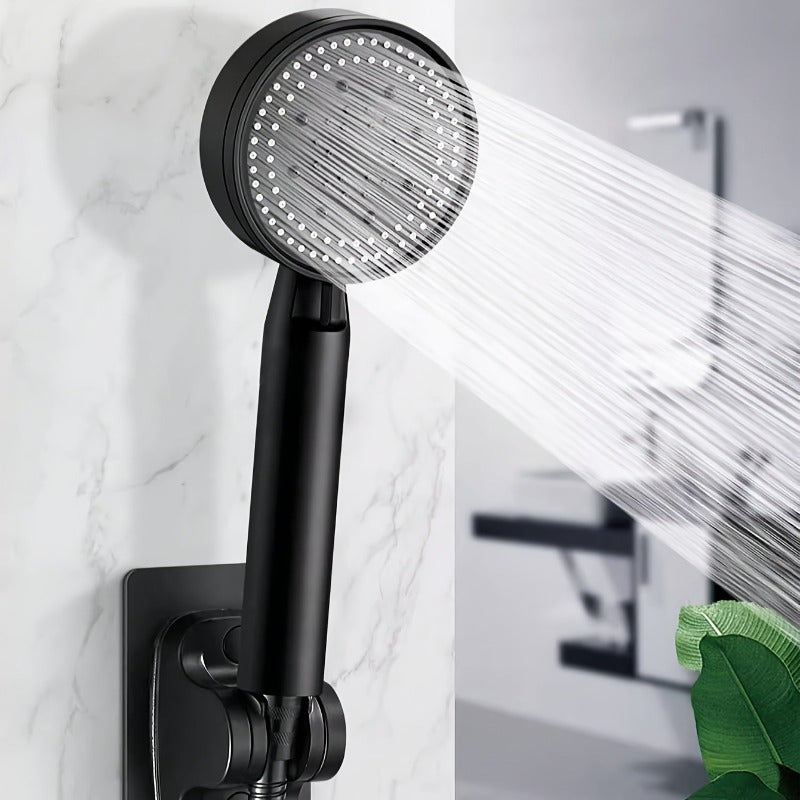 Rociador de mano con soporte y manguera, cabezal ajustable en 5 modos, accesorios para baño, esenciales para el cuarto de baño