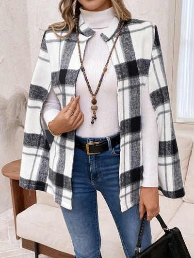 Emery rose ropa de otono para mujer, abrigo de lana con estilo de capa elegante para mujer, ropa de oficina para mujer