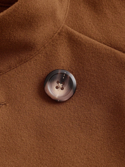 Vintamour abrigo capa elegante con cuello de pie de unicolor para mujer, para otono/invierno