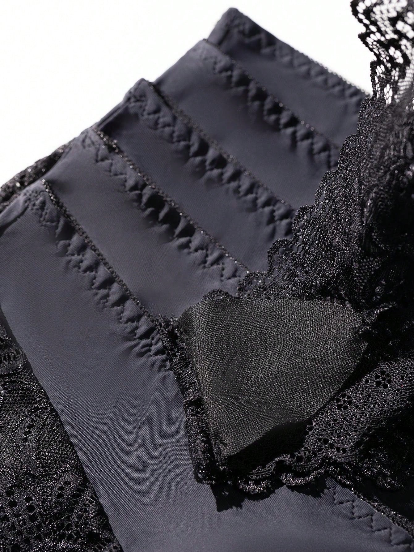 Set de 6 bragas de mujer con estampado de encaje semitransparente y de baja cintura, transpirables y tipo hipster