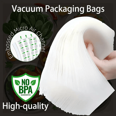 Bolsa de vacío para alimentos de varios tamaños Bolsa de vacío para sellar alimentos Embalaje de vacío para alimentos Bolsa de sellado de vacío desechable Accesorios de cocina, Bolsa de sellado de vacío desechable - Duradera, organización de cocina multi