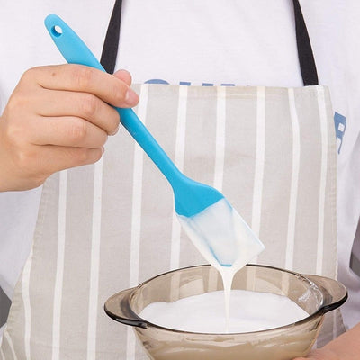 Juego de 4 espátulas de silicona coloridas, resistentes al calor, antiadherentes y flexibles, para cocinar, hornear y mezclar, 21.08 cm, con agujeros para colgar, utensilios de cocina duraderos