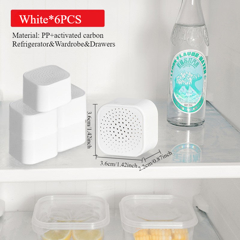 Eliminador de olores de carbón activado EcoPuro, paquete de 6/12, purificador de aire no eléctrico transpirable para refrigerador, cocina, dormitorio, armario, guardarropa - Neutralizador de olores y hedor