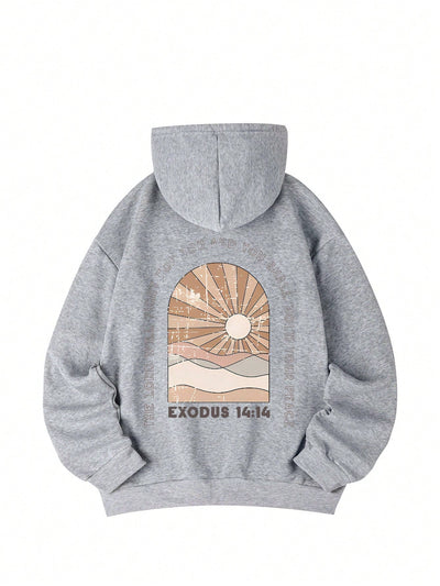 Nuevo sueter con capucha informal y suelto con estampado de sol para mujer, invierno 2024. nuestro sueter con capucha para mujer combina un diseno elegante con telas suaves para actualizar tu guardarropa.