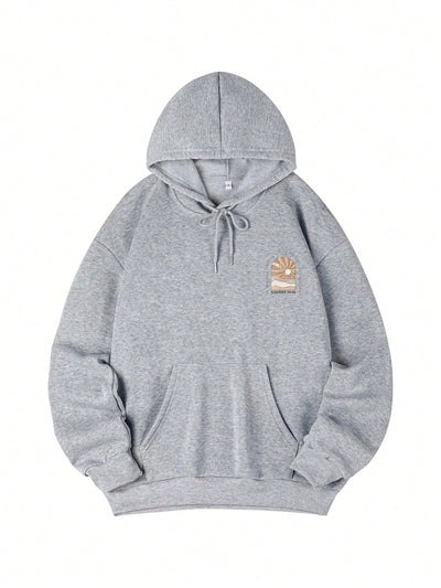 Nuevo sueter con capucha informal y suelto con estampado de sol para mujer, invierno 2024. nuestro sueter con capucha para mujer combina un diseno elegante con telas suaves para actualizar tu guardarropa.