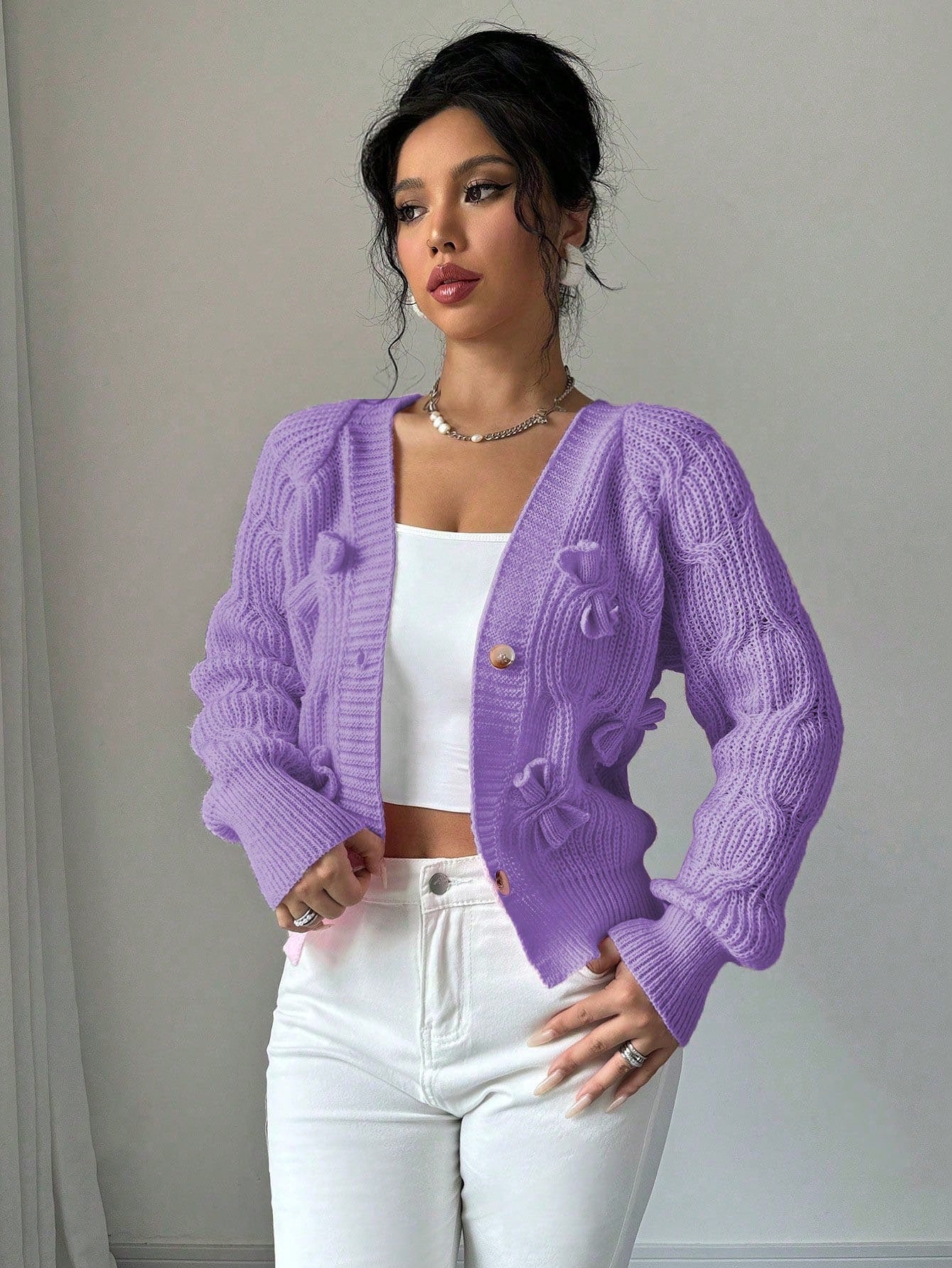 Elenzya chaqueta casual de mujer de unicolor con decoracion de mono, para otono/invierno