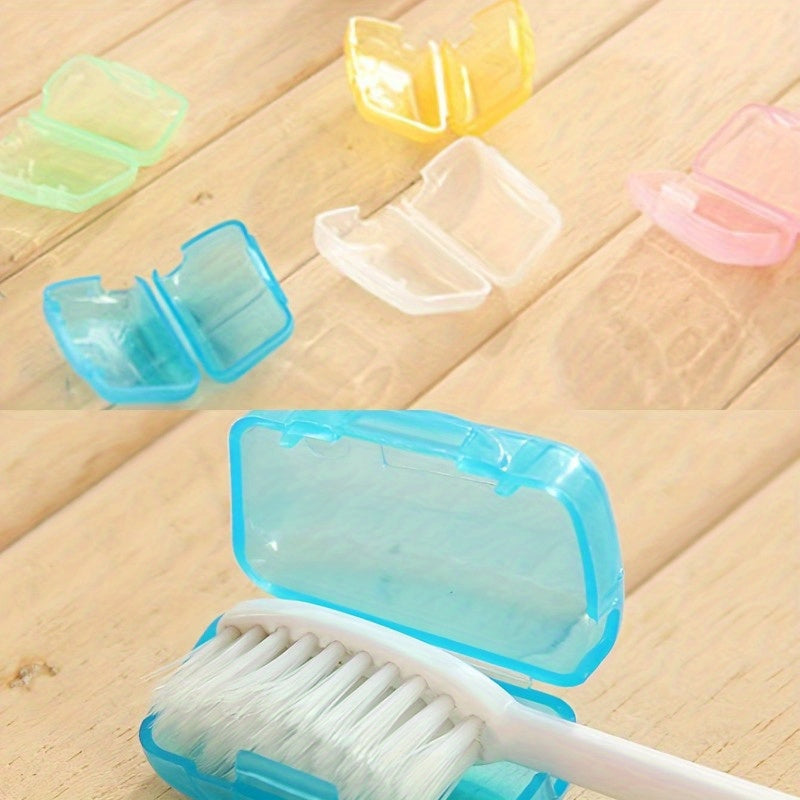 Juego de 5 porta cepillos de dientes portátil, no eléctrico, soporte de pie, caja organizadora para baño y viaje, suministros de baño en plástico duradero