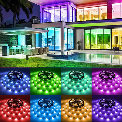 Tira de luz LED de 39,99 metros/40,0 metros, controlada por aplicación, control remoto de 24 teclas, inalámbrica, alimentada por USB, 36V máximo, para decoraciones de dormitorio, hogar, Navidad y fiestas