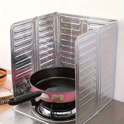 Cubierta de salpicadero de aluminio para cocina - Cubierta de aceite resistente al calor de la estufa, mampara de metal no apto para alimentos, accesorios de cocina esenciales, protector de la parte superior de la estufa, protector lateral de la estufa,
