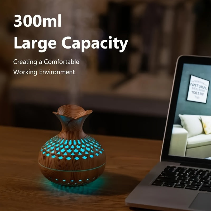 Humidificador de Niebla Fría con Alimentación USB y Difusor de Aceites Esenciales - Niebla Dual, Pre-Filtro, Ideal para Dormitorios y Decoración del Hogar, Purificador de Aire, Regalos de Vacaciones, Tecnología de Evaporación