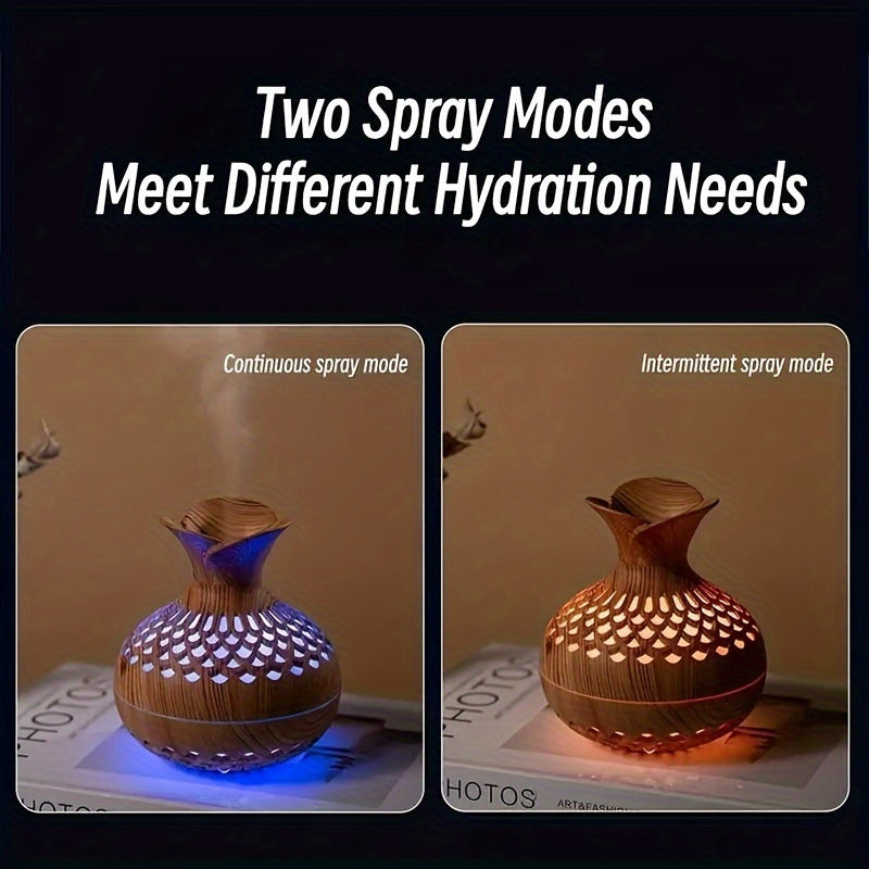 Humidificador de Niebla Fría con Alimentación USB y Difusor de Aceites Esenciales - Niebla Dual, Pre-Filtro, Ideal para Dormitorios y Decoración del Hogar, Purificador de Aire, Regalos de Vacaciones, Tecnología de Evaporación