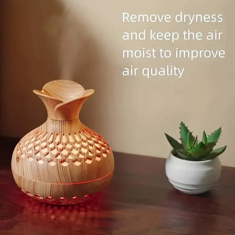 Humidificador de Niebla Fría con Alimentación USB y Difusor de Aceites Esenciales - Niebla Dual, Pre-Filtro, Ideal para Dormitorios y Decoración del Hogar, Purificador de Aire, Regalos de Vacaciones, Tecnología de Evaporación