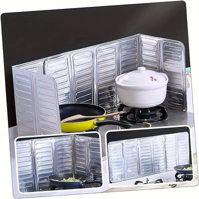Juego de 2 Protectores Antisalpicaduras para Cocina - Escudo Metálico Anti-salpicaduras para Estufa, Placa Resistente al Calor, Accesorio Esencial para Encimeras de Cocina en Autocaravanas