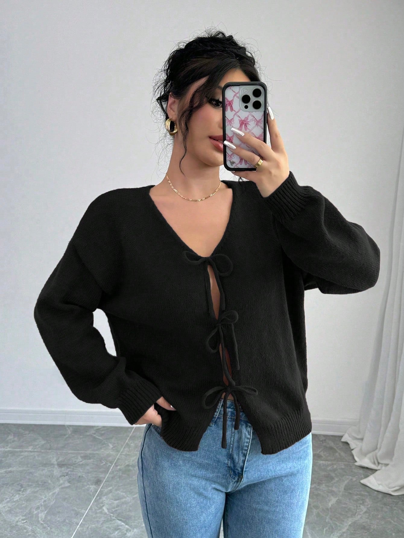 Prive chaqueta de punto con cremallera de unicolor informal, versatil para otono/invierno