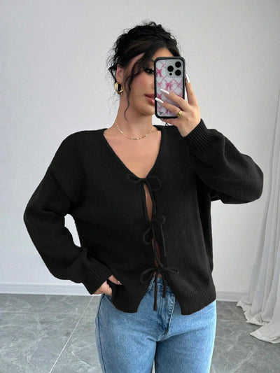 Prive chaqueta de punto con cremallera de unicolor informal, versatil para otono/invierno