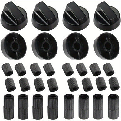 8 perillas de control de plástico con 24 adaptadores de eje, reemplazo universal para horno/estufa/estufa - Amplia compatibilidad