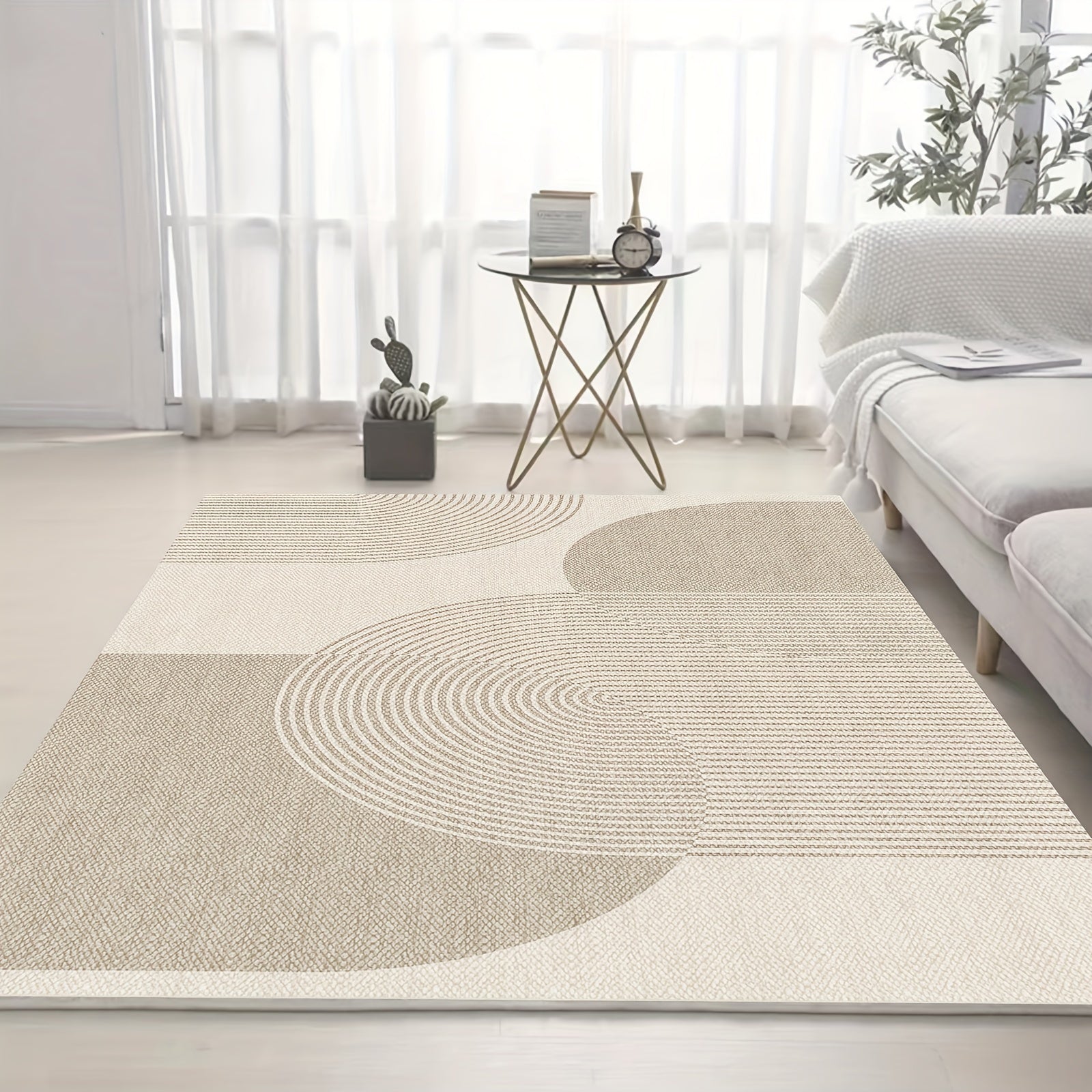 Alfombra Geométrica Minimalista Moderna - Lavable a Máquina, Rectangular, Tamaño Grande, Adecuada para Salón, Dormitorio y Oficina - Alfombra Interior, Ideal para Baños, Cocinas, Entradas - Regalo de Decoración del Hogar, Tapetes para Puertas, Alfombra d