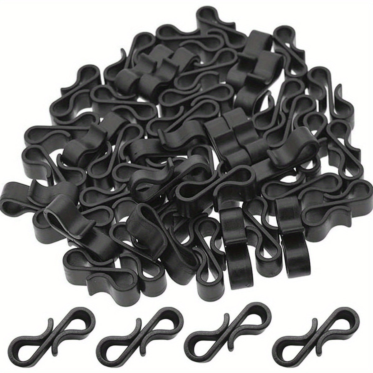 10/20pcs Clips de Plástico en Forma de S para Luces de Cadena de Decoración de Fiestas y Festivales