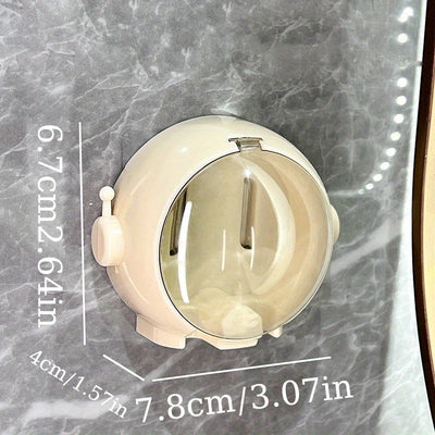 Soporte para Cepillos de Dientes con Temática Espacial para Montar en la Pared con Cubierta Antipolvo - No Requiere Taladro, Ideal para Cepillos Eléctricos y Manuales, Organizador Perfecto para el Baño y Regalo de Navidad