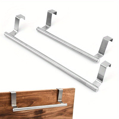 1pc Perchero de Toallas de Acero Inoxidable de Varilla Única, Tipo de Colgador de Trapo sin Perforación en la Puerta del Armario, Barra de Toallas para Colgar en la Puerta del Armario, Perchero de Toallas para Baño