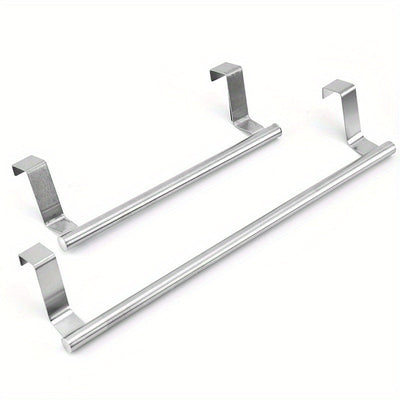 1pc Perchero de Toallas de Acero Inoxidable de Varilla Única, Tipo de Colgador de Trapo sin Perforación en la Puerta del Armario, Barra de Toallas para Colgar en la Puerta del Armario, Perchero de Toallas para Baño