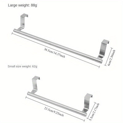 1pc Perchero de Toallas de Acero Inoxidable de Varilla Única, Tipo de Colgador de Trapo sin Perforación en la Puerta del Armario, Barra de Toallas para Colgar en la Puerta del Armario, Perchero de Toallas para Baño