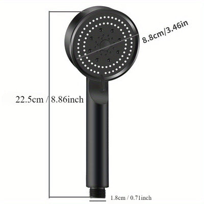 1pc Cabezales de Ducha de Alta Presión, Cinco Modos Ajustables, Cabezales de Ducha Potentes para Baño con Chorros Potentes, Boquillas Pequeñas de Silicona, Disfrute Lujoso del Baño, Accesorios de Baño