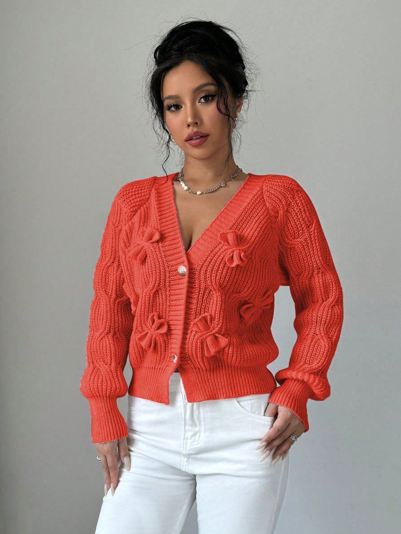 Elenzya chaqueta casual de mujer de unicolor con decoracion de mono, para otono/invierno