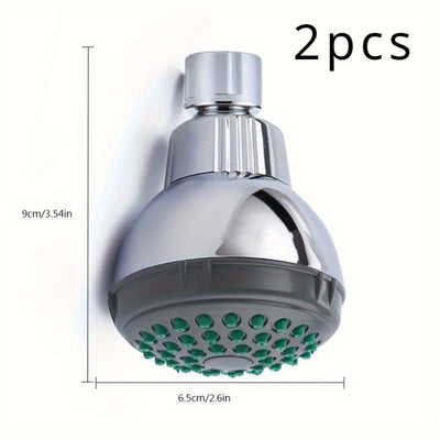 2 piezas de Cabeza de Ducha de Lluvia Ahorradora de Agua a Alta Presión con Boquillas de Masaje Extraíbles en Color Verde Azulado, Montable en Pared/Techo - Accesorios de Baño Duraderos para Baños Modernos