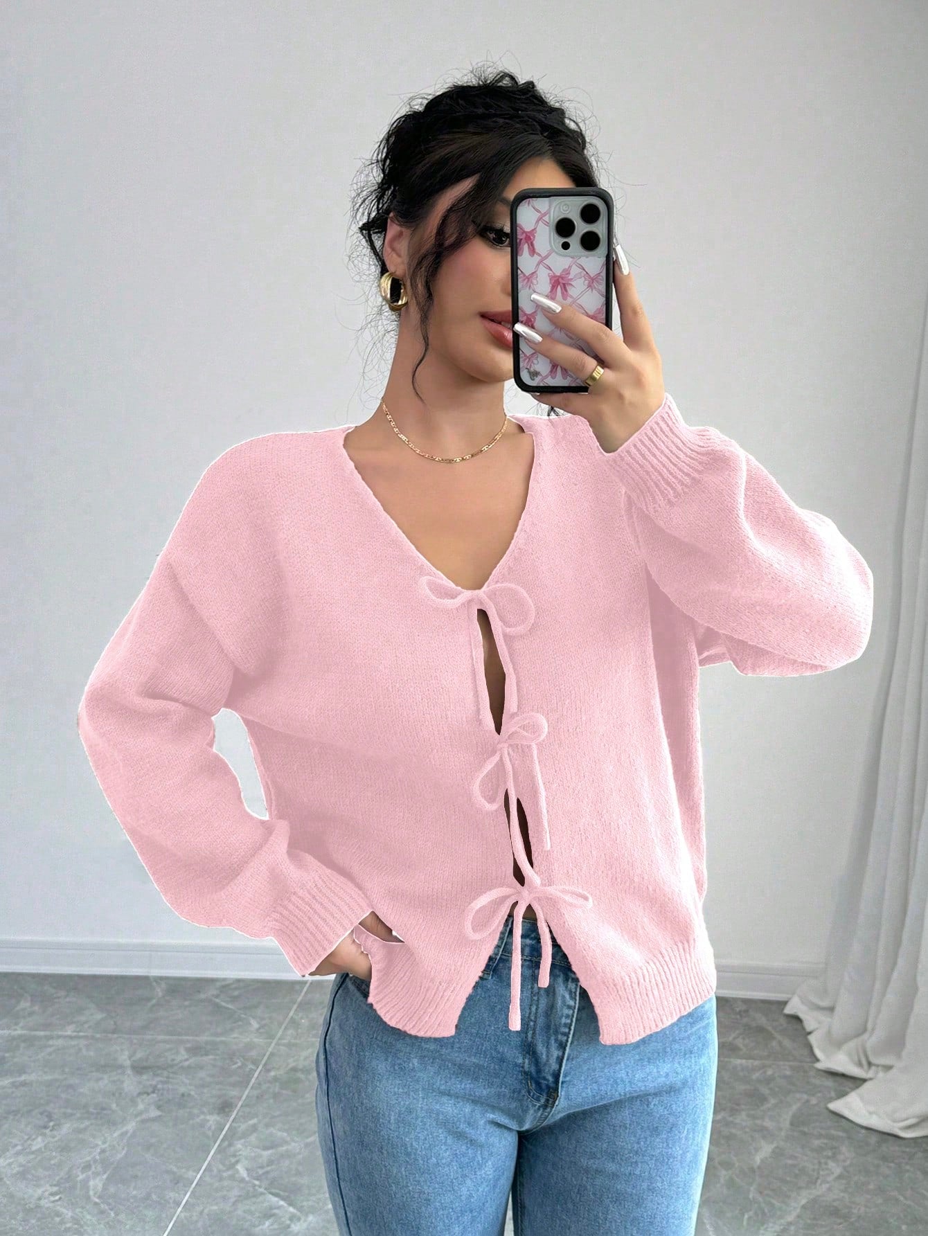 Prive chaqueta de punto con cremallera de unicolor informal, versatil para otono/invierno