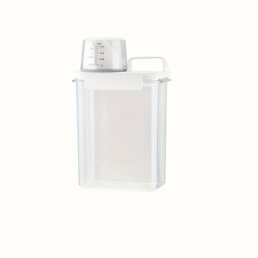 Dispensador de Detergente para Ropa Hermético Clásico con Almacenamiento Transparente para Polvo - Plástico Duradero, Múltiples Tamaños (1.1L/1.8L/2.3L), Contenedores de Almacenamiento para la Organización del Hogar