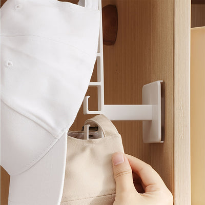 Estantería para Sombreros Ahorra Espacio con Ganchos - Soporte para Gorras de Béisbol en la Puerta, Solución de Almacenamiento Plástico para Armario